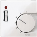 MERTEN Zentralplatte Raumtemperat. 534819 System M polarweiss mit Schalter 534819 534819 (534819)