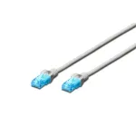 DIGITUS - Pataisos laidas - RJ-45 (vyri&scaron;kas) į RJ-45 (vyri&scaron;kas) - 25 m - UTP - CAT 5e - Ekranuotas, su apsauga nuo užsikabinimo - Pilka