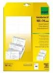 Nelipios etiketės Sigel LP701 160 vnt. Baltos Stačiakampės