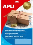 agipa Folien-Etiketten, 63,5 x 29,6 mm, gold f&uuml;r Laserdrucker und Kopierer - 1 St&uuml;ck (14887)
