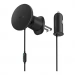 Automobilinis magnetinis laikiklis su USB-C įkrovikliu Baseus 15W/25W juodas