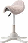 Up Up Toronto ergonomic balance stool White, Ivory fabric, longer gas lift