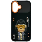 Dėklas Nimmy Cool&Cute 2.0 Gorilla, Apple iPhone 17, juodas