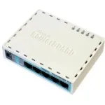 MikroTik hEX lite RB750r2 5 prievadų eterneto mar&scaron;rutizatorius su PoE įėjimu, 850 MHz CPU, 64 MB RAM, RouterOS L4, plastikinis korpusas