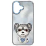 NIMMY Big Eyed Pet 2.0 &scaron;uns dizaino dėklas Apple iPhone 17 - pilkas