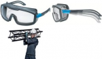 uvex B&uuml;gelbrille i-guard, Scheibent&ouml;nung: klar Schutzbrille, Rahmenfarbe: anthrazit/blau, Material: PC, - 1 St&uuml;ck (9143266)