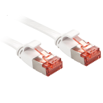 Lindy - Patch-Kabel - RJ-45 (M) bis RJ-45 (M) - 10,0m - U/FTP - CAT 6 - ohne Haken, flach - wei&szlig; (47565)