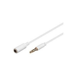 Wentronic goobay - Audioverl&auml;ngerungskabel - Mini-Phone Stereo 3,5 mm (W) bis Mini-Phone Stereo 3,5 mm (M) - 1,0m - wei&szlig; (62360)