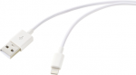 Renkforce USB-Kabel USB 2.0 USB-A Stecker, Apple Lightning Stecker 1.00 m Wei&szlig; (frosted) RF-5724084 (RF-5724084)