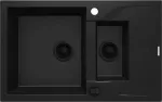 DEANTE 1.5-Bowl Granite Composite Kitchen Sink with Drainer - Black