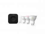 Philips Hue Starter set: 3 GU10 bulbs, dimmer switch, Hue Bridge Pro | GU10 | Zigbee, Wi-Fi, Bluetooth