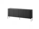 Komoda cama meble VERA 190x40x80 cm, juoda matinė, medžio drožlių plok&scaron;tė, 16 mm rėmas