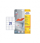 Avery - Mehrzwecketiketten - Papier - permanenter Klebstoff - wei&szlig; - 70 x 42,3 mm 525 Etikett(en) (25 Bogen x 21) (6174)