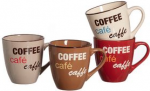 Ritzenhoff & Breker Kaffeebecher Coffee Talk, 0,39 L aus Keramik, sp&uuml;lmaschinengeeignet, mit Dekor (H)110, - 8 St&uuml;ck (798302)