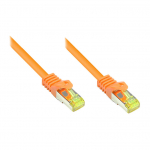 RJ45 Patchkabel mitCat.7 Rohkabel und Rastnasenschutz (RNS&reg;), S/FTP, PiMF, halogenfrei, 600MHz, OFC, orange, 30m, Good Connections&reg; (8070R-300O)