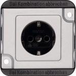 Merten MEG2300-7060. Buchsen-Typ: CEE 7/3, Unterst&uuml;tzte Stecker-Typen: CEE 7/4. Produktfarbe: Silber. Eingangsspannung: 250 V, Stromst&auml;rke (maximal): 16 A (MEG2300-7060)