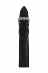 Zeppelin leather strap black, 20 mm