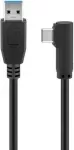 Goobay USB-C&trade; į USB A 3.0 laidas 90&deg;, juodas, 3 m (66504)