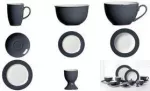 Lėk&scaron;tės vakarienės ritzenhoff & breker DOPPIO ANTHRAZIT 270 mm porcelianas 6 vnt.