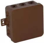 VIPLAST V6 Click pavir&scaron;inė jungčių dėžutė, 12 įvadų, IP54, ruda, 85x85x41 mm, tu&scaron;čia (036-02)