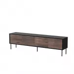 TV spintelė CORTINA 4D 200x40x55 cm, juodas vir&scaron;us, rie&scaron;utmedžio fasadai