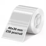 Olympia permatomų etikečių ritinys 40 mm x 30 mm, 230 etikečių (6322)