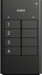 GIRA 535410. Typ: Handgef&uuml;hrt, Schnittstelle: RF Wireless, &Uuml;bertragungstechnik: Kabellos. Batterietechnologie: Lithium, Akku-/Batterietyp: CR 2450N, Arbeitsspannung: 3 V. Breite: 53 mm, Tiefe: 15,5 mm, H&ouml;he: 93 mm (535410)