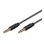 Wentronic Goobay 3,5mm-Klinke-Verbindungskabel, Schwarz, 0.5 m - Klinke 3,5 mm-Stecker (4-Pin, Stereo) > Klinke 3,5 mm-Stecker (4-Pin, Stereo) (63824)