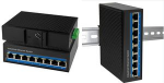LogiLink Industrial Fast Ethernet PoE Switch, 8-Port 10/100Base-TX RJ45, Plug & Play, schwarzes Metallgeh&auml;use, - 1 St&uuml;ck (NS201P)