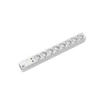 Maitinimo skirstytuvas (PDU) Bachmann 333.4061 Standard 1U, 8 Schuko lizdai, 2 m kabelis, vir&scaron;įtampio apsauga, pilkas