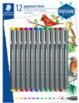 STAEDTLER Pigmentliner Design Journey, 12er Blisterkarte Strichst&auml;rke: 0,5 mm, lange Metallspitze ideal f&uuml;r Lineale - 1 St&uuml;ck (30805SBK12)