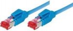 Patchkabel S/FTP, PiMF, Cat 6, blau, 10,0 m Halogenfrei, mit Leoni-Kabel und Hirosesteckern TM21 (bisherige Bezeichnung S/STP) (73610B)