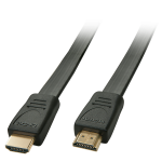 Lindy - HDMI-Kabel - HDMI m&auml;nnlich zu HDMI m&auml;nnlich - 50cm - abgeschirmt - Schwarz - geformt, flach, 4K Unterst&uuml;tzung (36995)