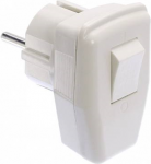 as - Schwabe 45035 Schutzkontakt-Winkelstecker mit Schalter 230 V Wei&szlig; IP20 (45035)