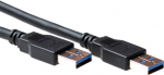 ACT SB0001 3m USB A USB A M&auml;nnlich M&auml;nnlich Schwarz USB Kabel (SB0001)