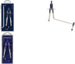 STAEDTLER Schnellverstellzirkel 553 02, Drucktastenmechanik Mitteltriebsspindel, Bleischenkel & Nadelschuh abknickbar, - 1 St&uuml;ck (553 02)