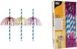 PAPSTAR Papier-Trinkhalm Fireworks, 200 mm, blau/wei&szlig; aus Papier, L&auml;nge: 200 mm, Durchmesser: 6 mm, nachhaltig - 1 St&uuml;ck (87783)
