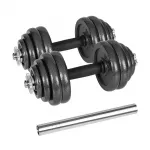 REBEL ACTIVE Reguliuojami hanteliai dėkle 30 kg su strypu