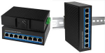 LogiLink Industrial Fast Ethernet Switch, 8-Port, Unmanaged 10/100Base-TX RJ45, Plug & Play, schwarzes Metallgeh&auml;use, - 1 St&uuml;ck (NS201)