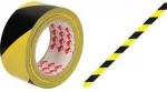 RAADHUIS grindų žymėjimo juosta, 50 mm x 33 m, juoda/geltona PVC, 1 ritinys RD-351142-3