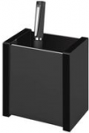 WEDO Stiftek&ouml;cher black office, schwarz aus Acryl, rechteckig, mit transparten Gummif&uuml;&szlig;chen, - 1 St&uuml;ck (63 4001)