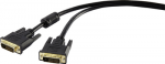 Renkforce DVI Anschlusskabel [ DVI-Stecker 24+1pol. - DVI-Stecker 24+1pol.] 1.80 m Schwarz Renkforce (1404065)