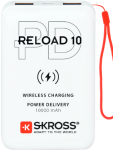Skross RELOAD 10 Qi PD. Produktfarbe: Wei&szlig;, Aufladekompatibilit&auml;t: MP3/MP4, Handy/Smartphone, Tablet, Form: Rechteck. Batteriekapazit&auml;t: 10000 mAh, Aufladequelle: USB, Batteriekapazit&auml;t (Wattstunden): 37 Wh. Input Anschluss: Micro-USB + USB Type-C. B ...