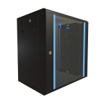 Extralink Rackmount cabinet 12U 600x450 Black wall mounted