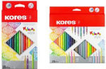 Kores Dreikant-Buntstifte Kolores Style, 15er Kartonetui Minenst&auml;rke: 3 mm, sortiert in 12 Standardfarben, 2 - 1 St&uuml;ck (BB93310)