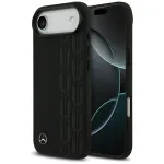 Mercedes-Benz Laurel Leaves Leather MagSafe dėklas iPhone Air - juodas