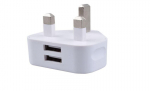Dual USB charger 2.1 A UK DC 5V 2.1A White charges up