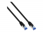 InLine 70er Bulk-Pack Patchkabel - S/FTP Cat.6A - halogenfrei - Kupfer - schwarz 1m (B-76811S)