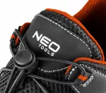 NEO TOOLS 82-079-40 S1P SRC apsauginiai bateliai &ndash; plieninis pir&scaron;tų gaubtas, antipradūrimo įdėklas, kvėpuojanti zom&scaron;inė oda, juoda/pilka, 40 EU dydis