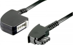 Basetech Telefon (analog) Verl&auml;ngerungskabel [1x TAE-F-Stecker - 1x TAE-F-Buchse] 15.00 m Schwarz (BT-1602134)